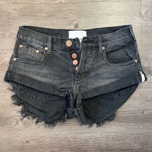 One Teaspoon Black Denim Women Shorts